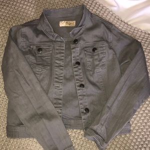 Gray Jean Jacket